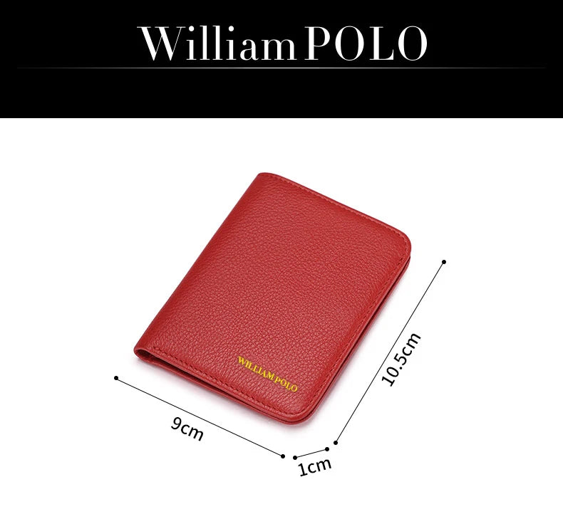 Mini Carteira de Couro William Polo Elegance