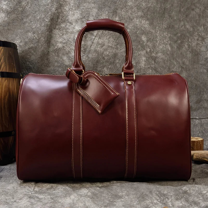Mala de Viagem de Couro Legítimo – Prime All Red