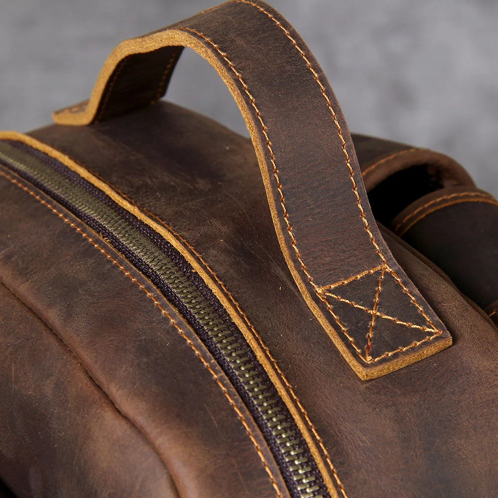 Mochila Masculina de Couro Legítimo para Notebook – Modelo Clássico Premium!
