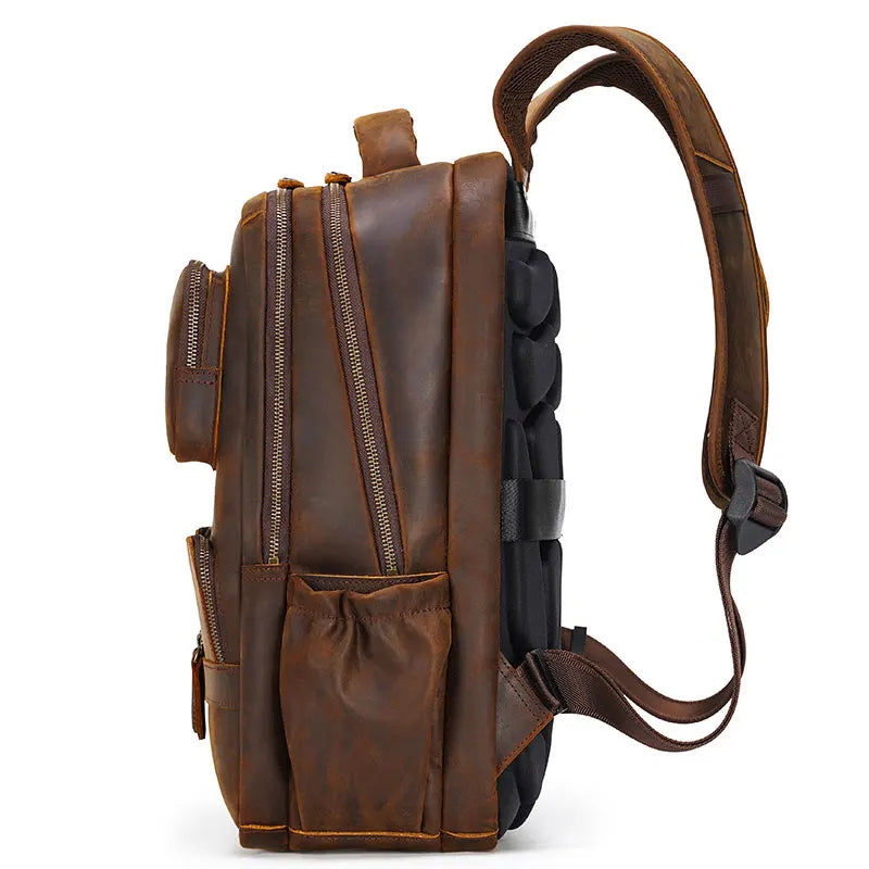 Mochila Masculina de Couro Genuíno para Notebook 17– Modelo Executivo FACILITYVIDA