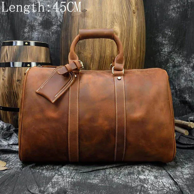 Mala de Viagem de Couro Legítimo – Prime All Red
