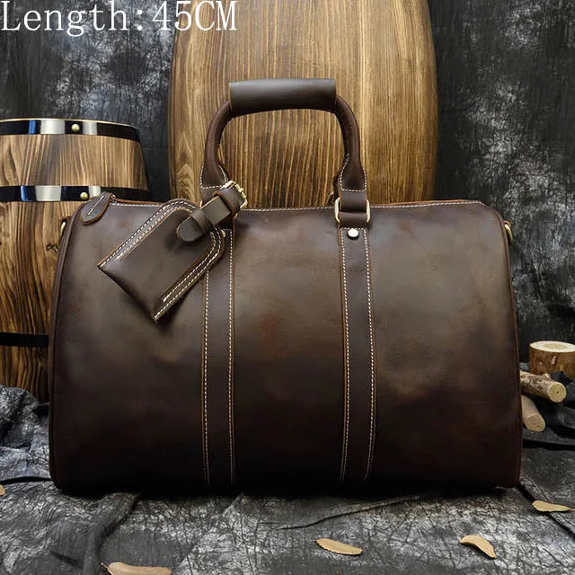 Mala de Viagem de Couro Legítimo – Prime All Red