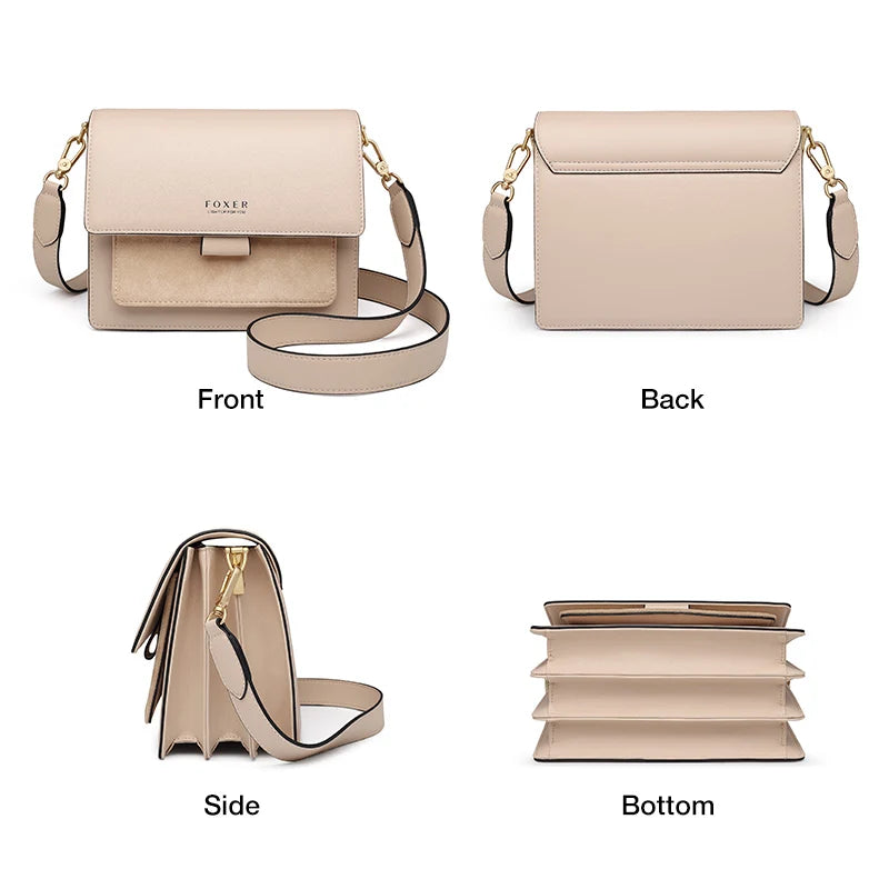 Bolsa Feminina de Couro Foxer – Modelo Compact Elegance