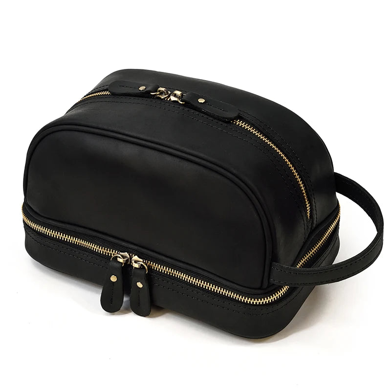 Nécessaire Masculina de Couro Genuíno – Modelo Cowhide