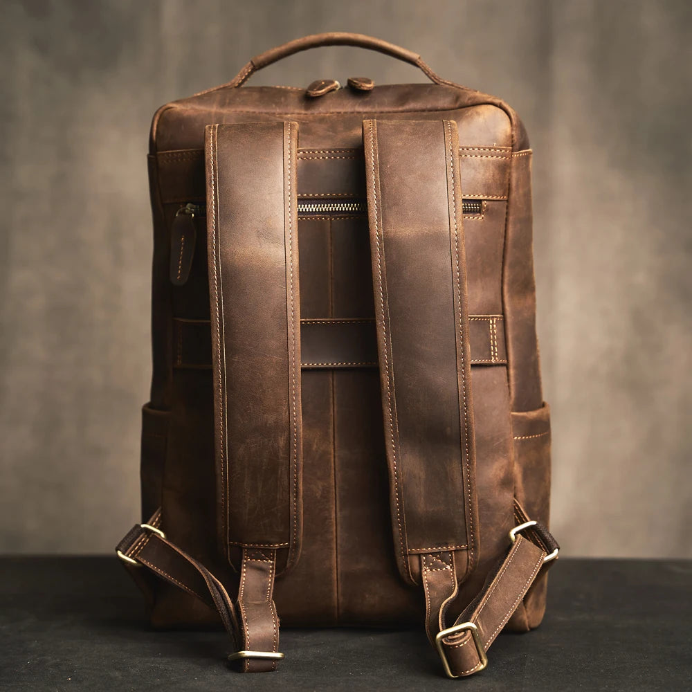 Mochila de Couro para Notebook – Modelo Vintage