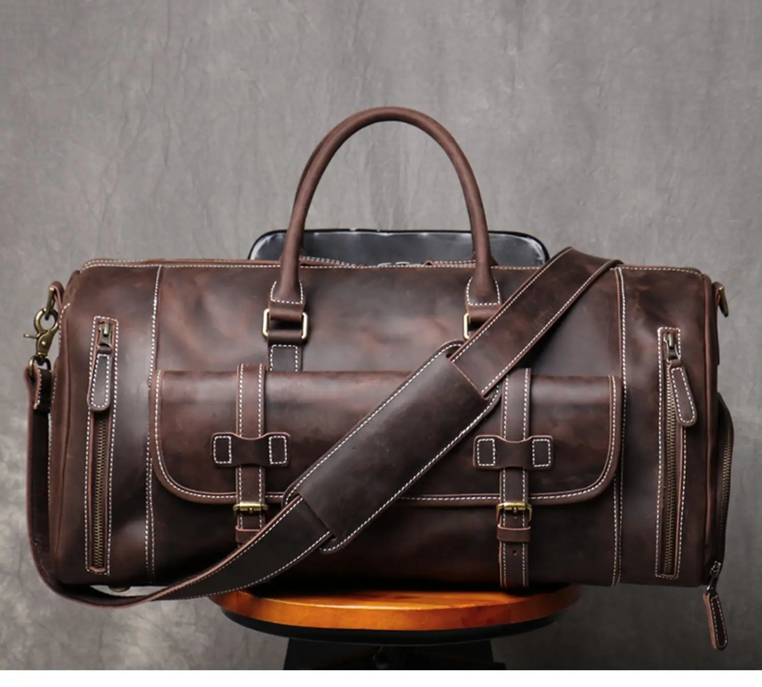 Mala de Viagem Executiva de Couro Legítimo - Modelo Premium!