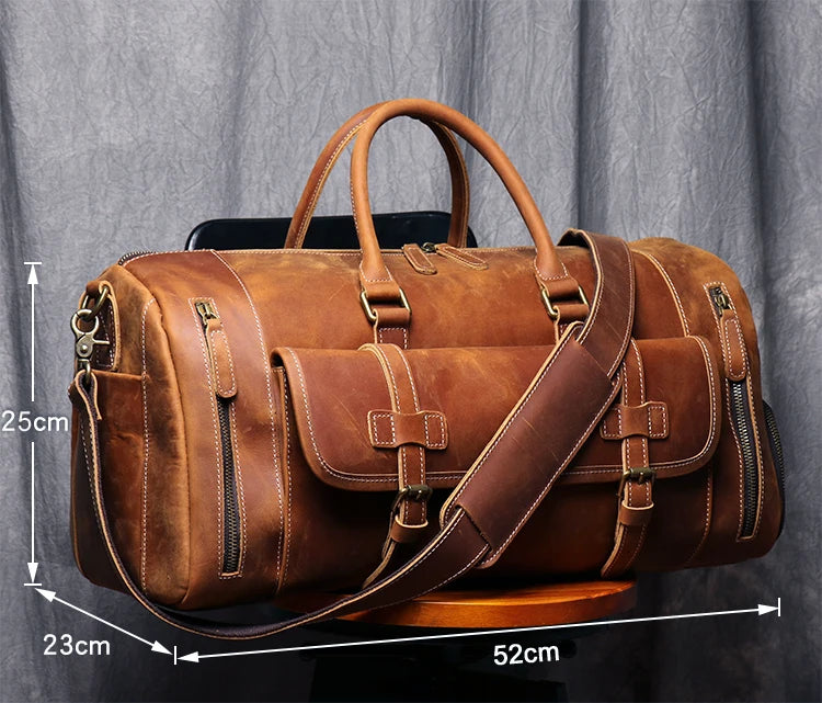 Mala de Viagem Executiva de Couro Legítimo - Modelo Premium!