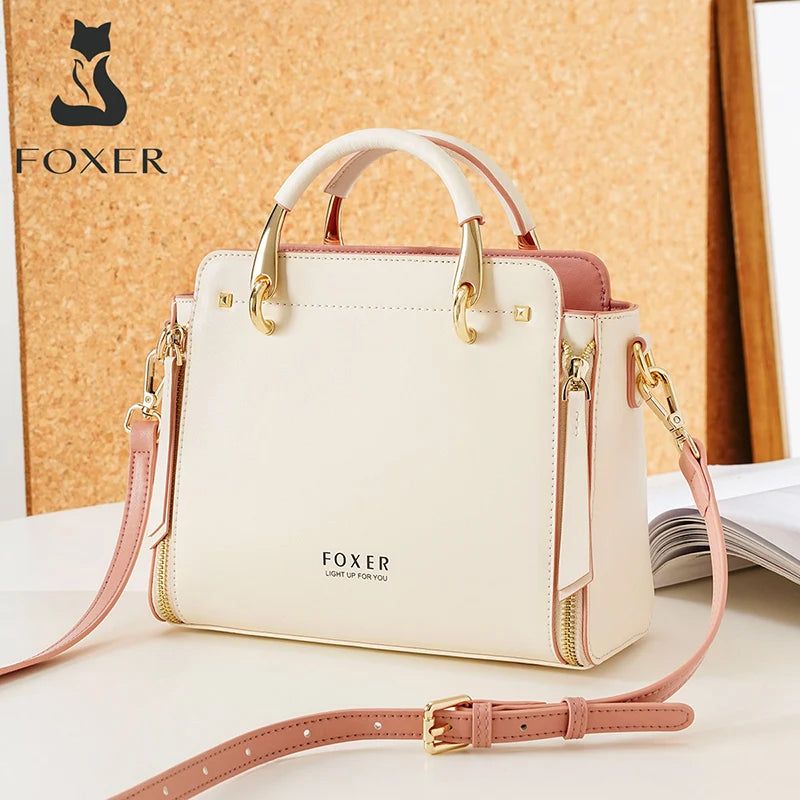 Bolsa Feminina Foxer de Couro Personalizado Premium-Modelo Bolsa de Mão