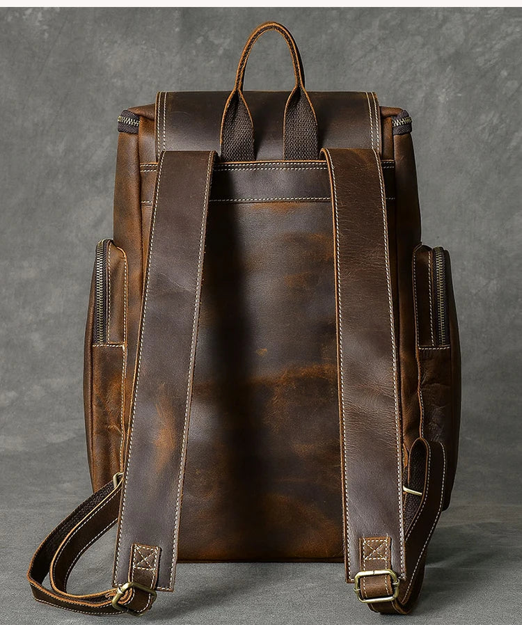 Mochila Masculina de Couro Legítimo para Notebook – Modelo Horse!
