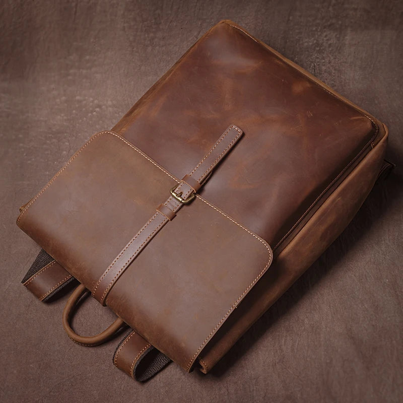 Mochila de Couro Legítimo Linha Prime Retro