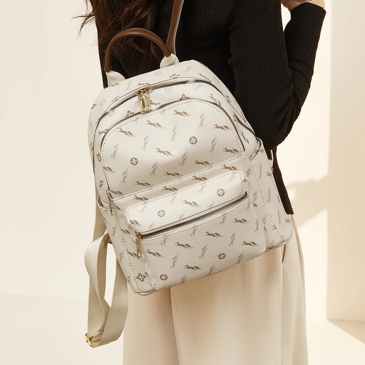 Mochila Feminina Foxer Estampada