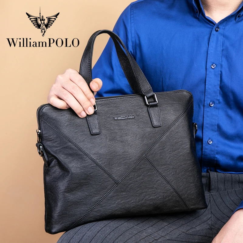 Pasta de Couro Masculina William Polo - Estilo All Black