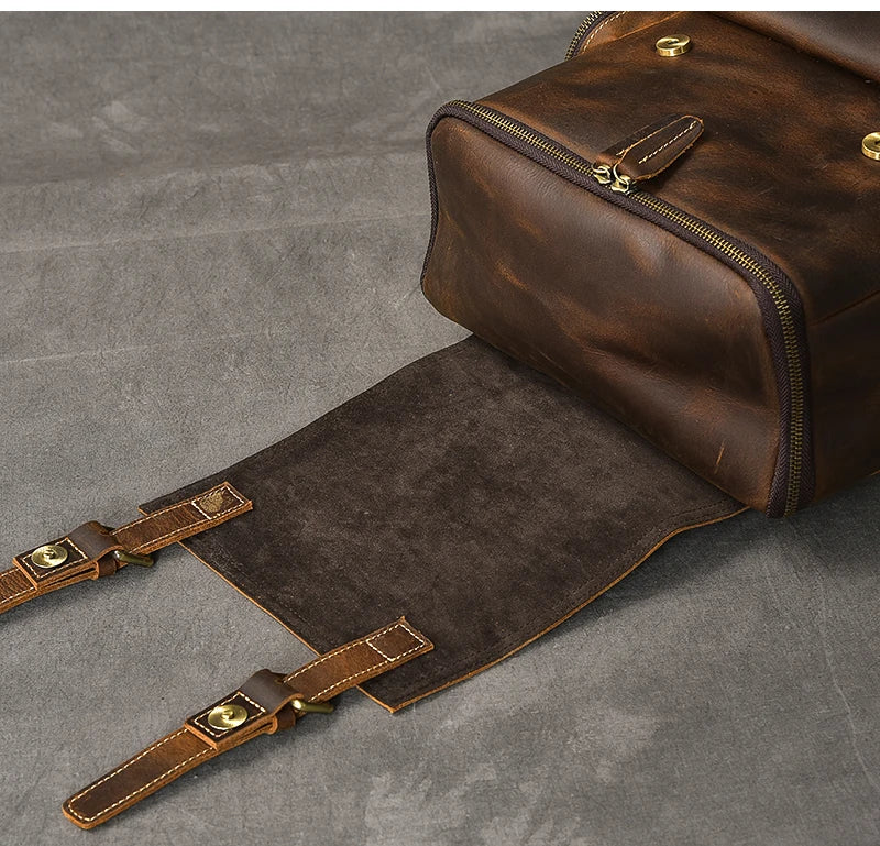 Mochila Masculina de Couro Legítimo para Notebook – Modelo Horse!