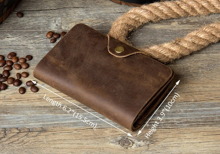 Carteira Masculina de Couro Legítimo – Modelo Horse Long