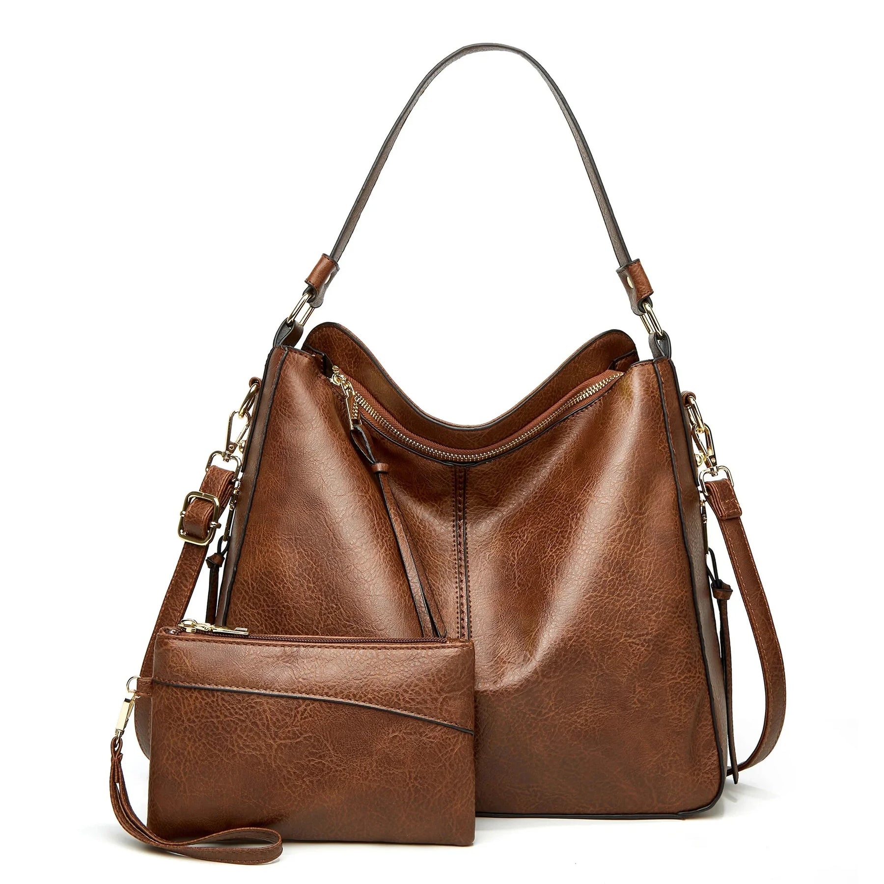 Bolsa Feminina de Couro Impermeável - Modelo Tote + Carteira de Brinde!