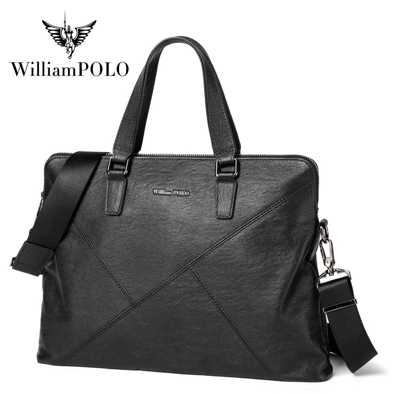 Pasta de Couro Masculina William Polo - Estilo All Black