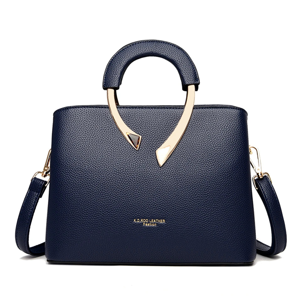 Bolsa Feminina de Couro Genuíno – Modelo Dual Elegance (Mão e Ombro)