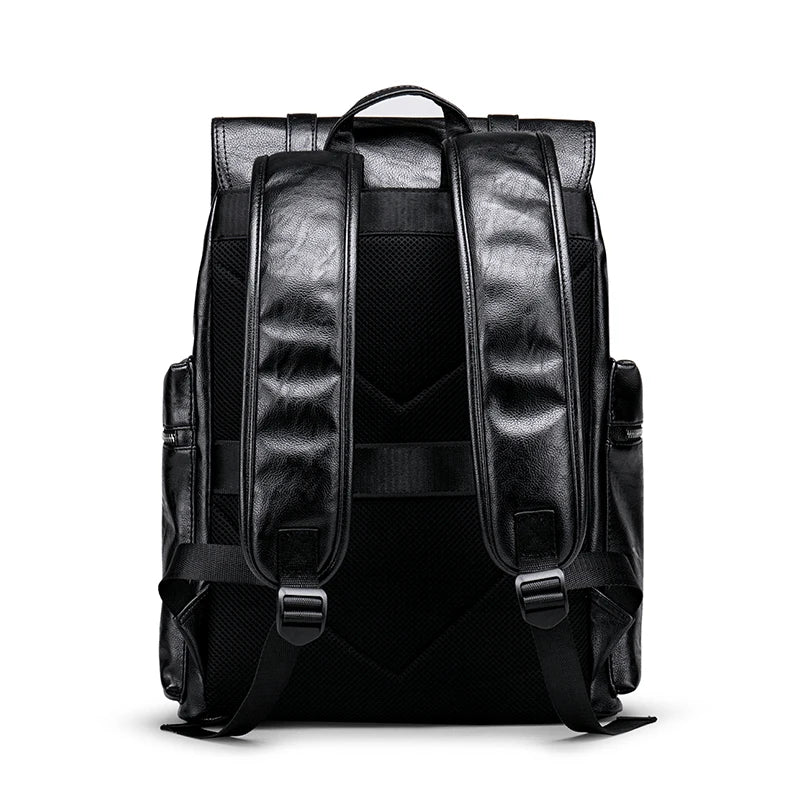 Mochila Masculina de Couro Legítimo Brigth com Carregamento USB!
