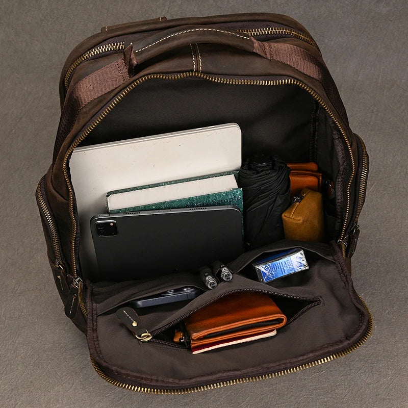 Mochila de Couro Masculina Executiva Prime para Notebook!