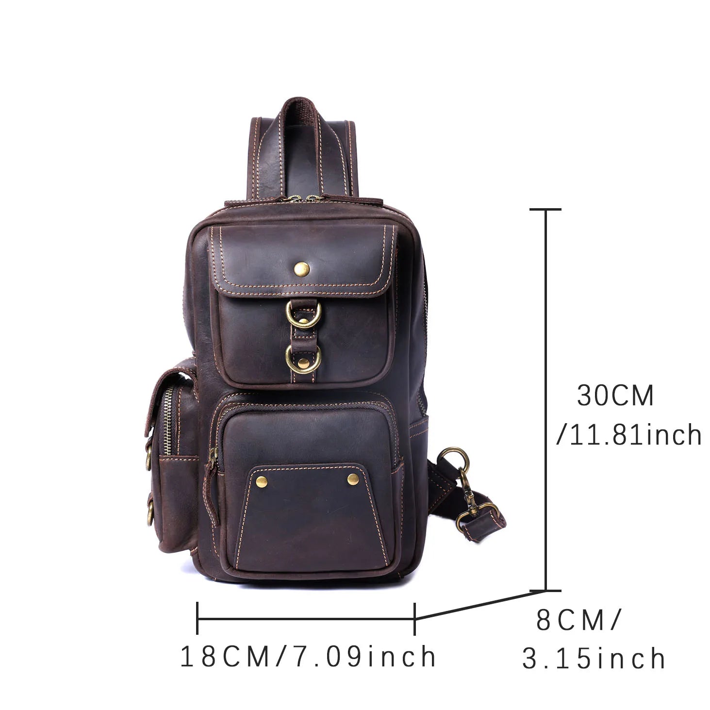 Bolsa Transversal Masculina Prime de Couro Legítimo