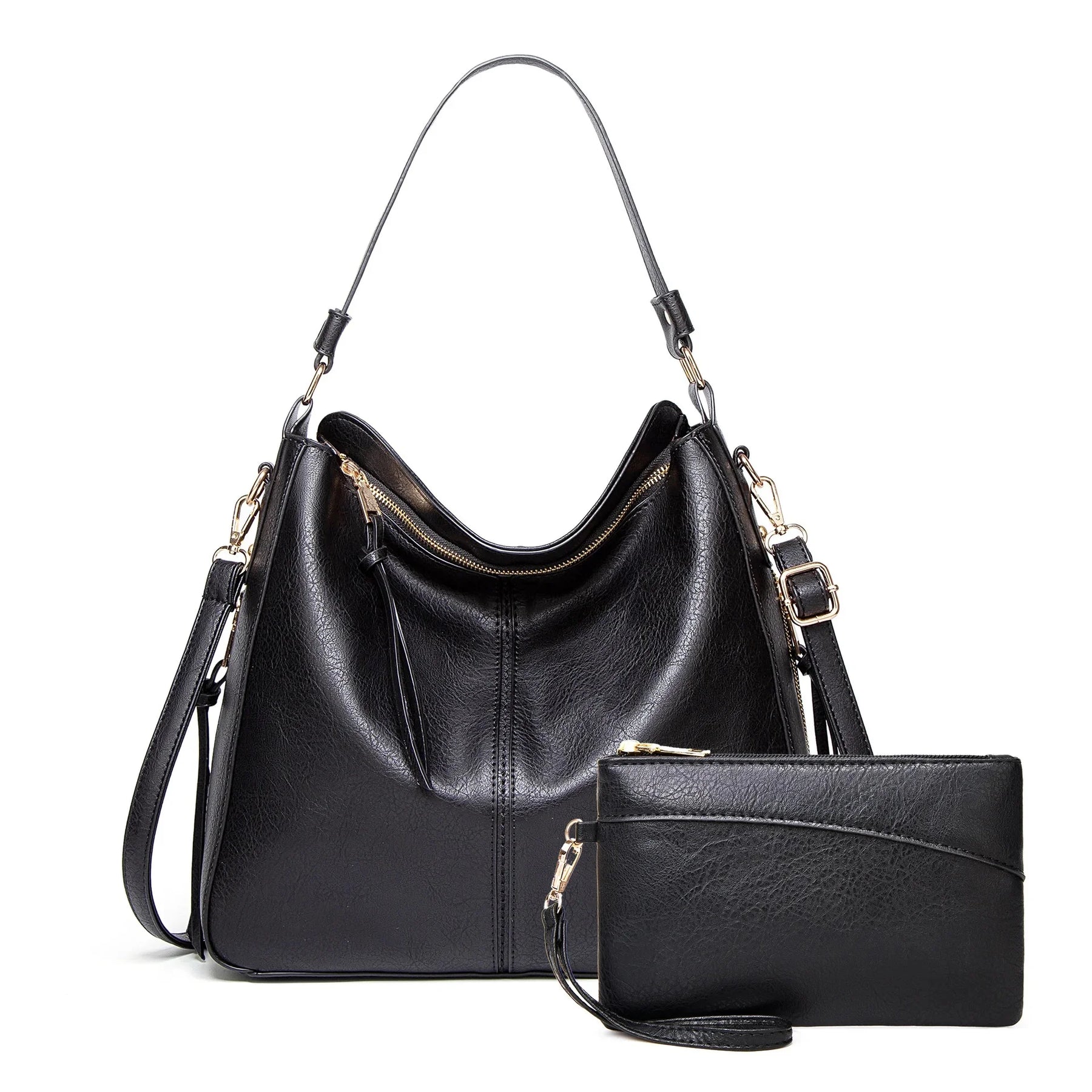 Bolsa Feminina de Couro Impermeável - Modelo Tote + Carteira de Brinde!