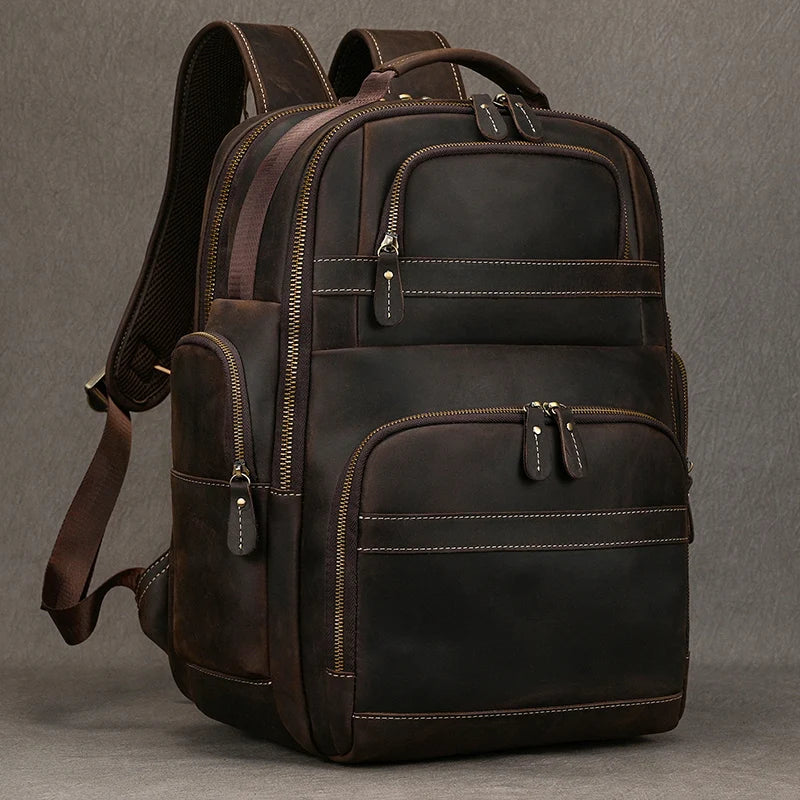 Mochila de Couro Masculina Executiva Prime para Notebook!