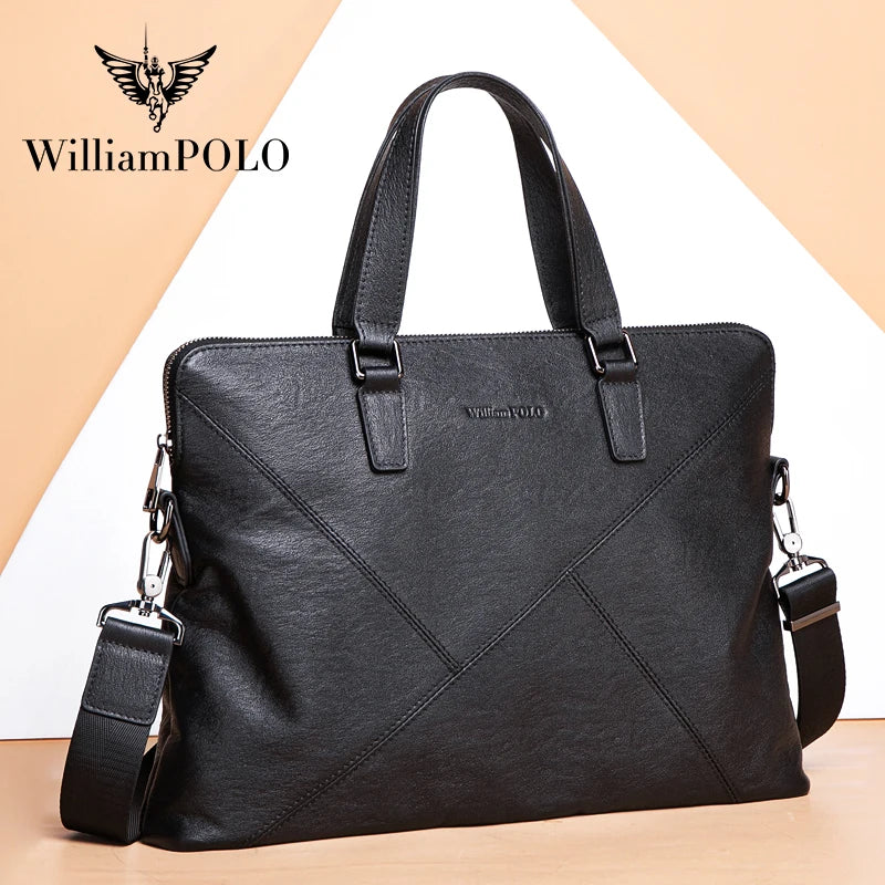 Pasta de Couro Masculina William Polo - Estilo All Black