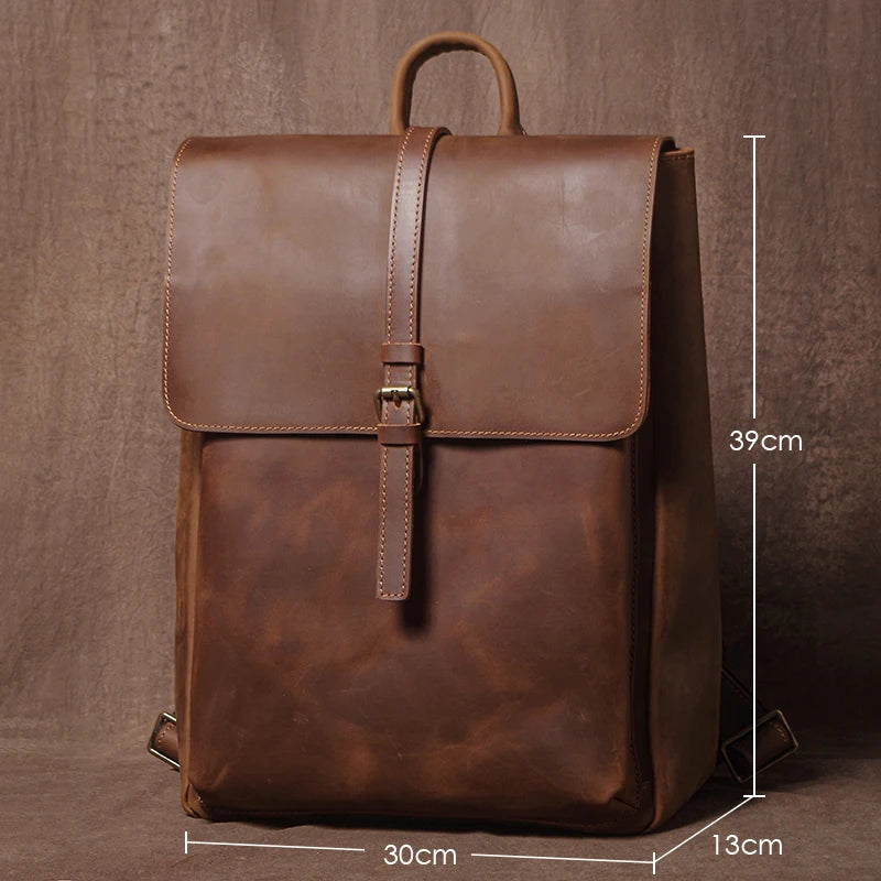 Mochila de Couro Legítimo Linha Prime Retro