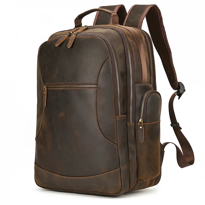 Mochila Masculina de Couro Genuíno para Notebook 17– Modelo Executivo FACILITYVIDA
