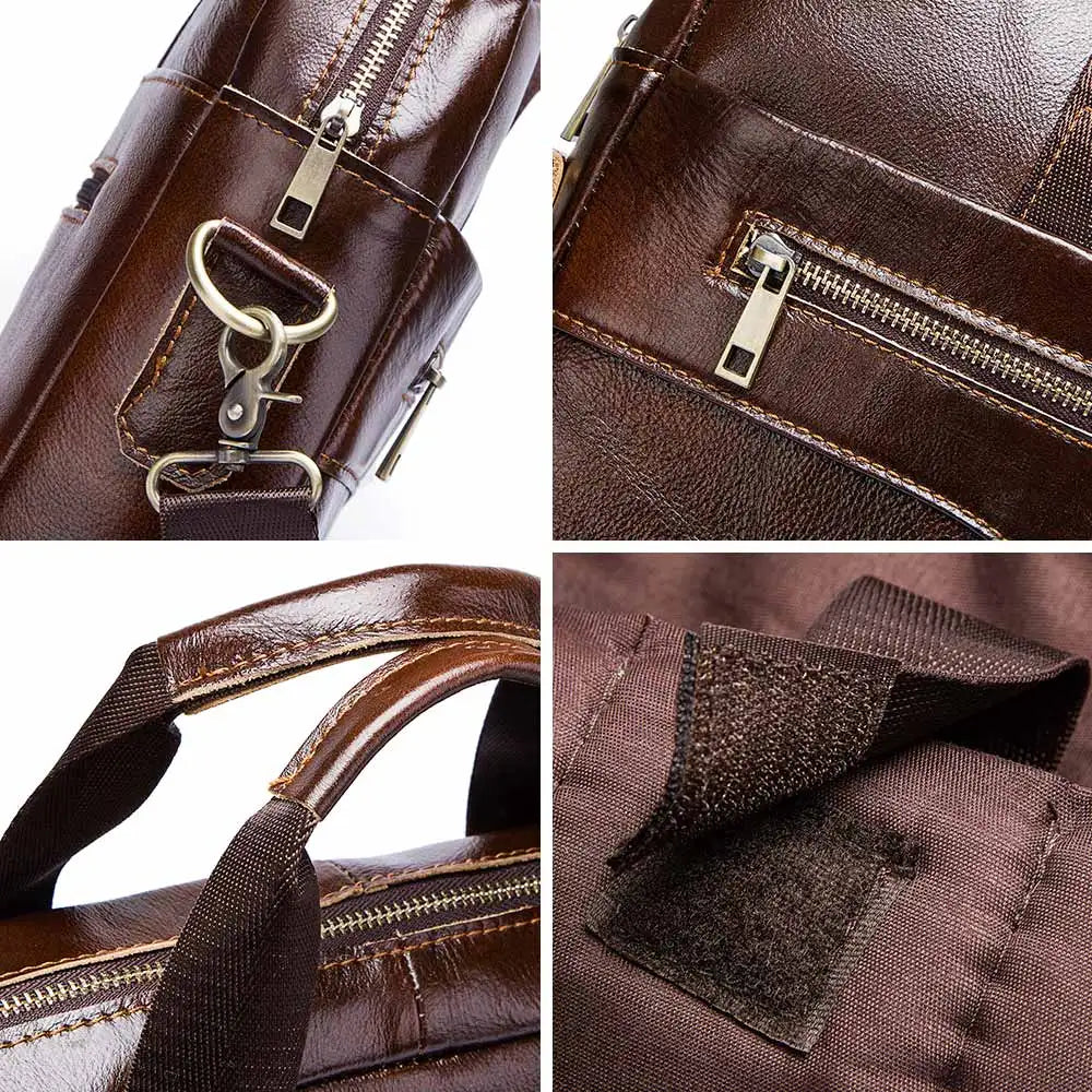 Pasta Masculina de Couro Legítimo para Notebook – Modelo Executivo