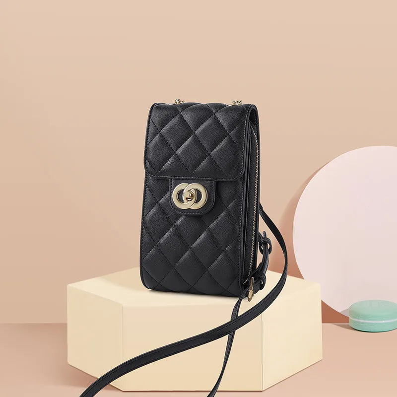 Bolsa Feminina Minimalista de Ombro em Couro Legítimo!