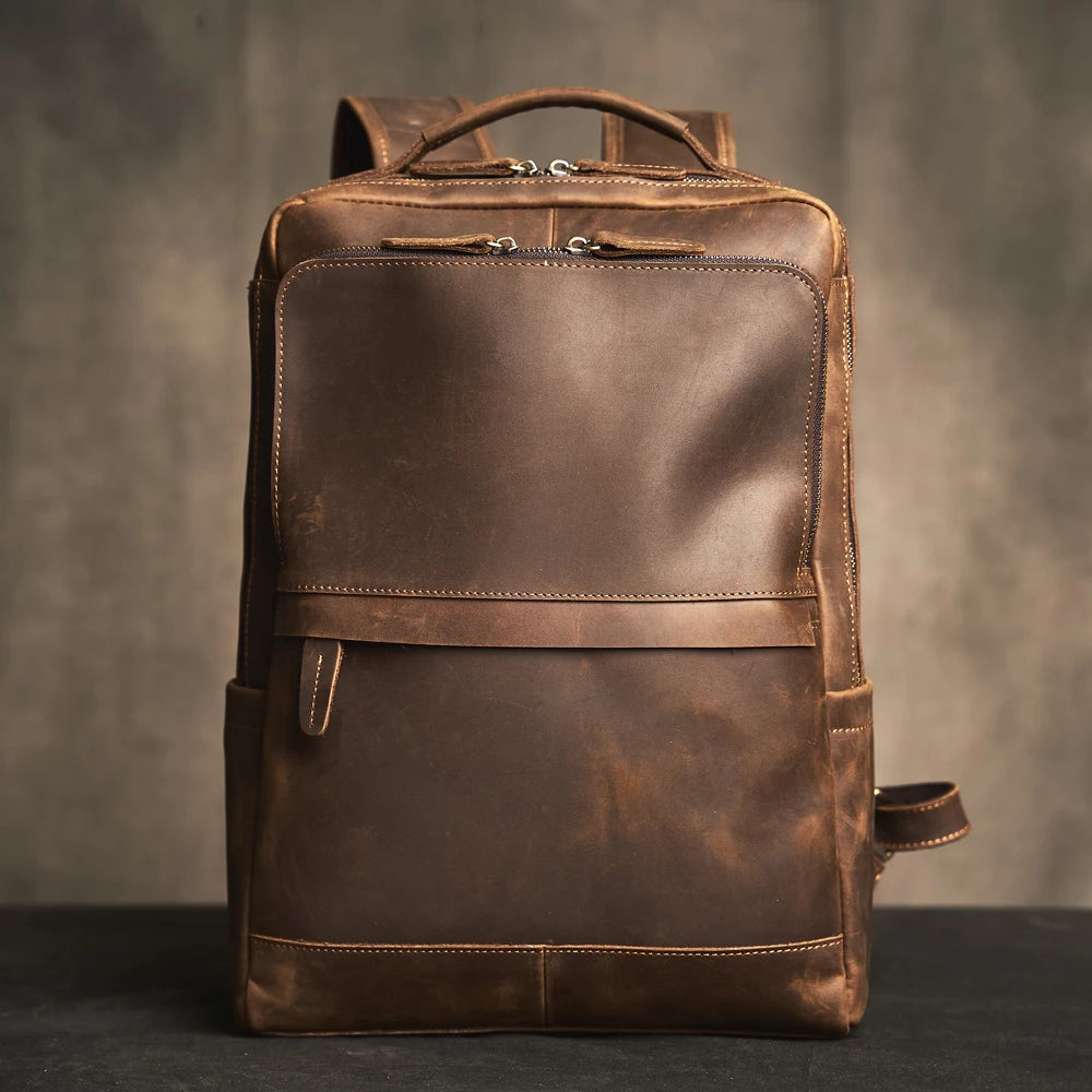 Mochila de Couro para Notebook – Modelo Vintage
