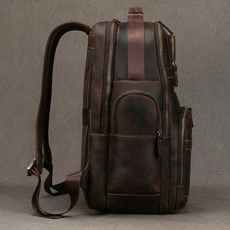 Mochila de Couro Masculina Executiva Prime para Notebook!