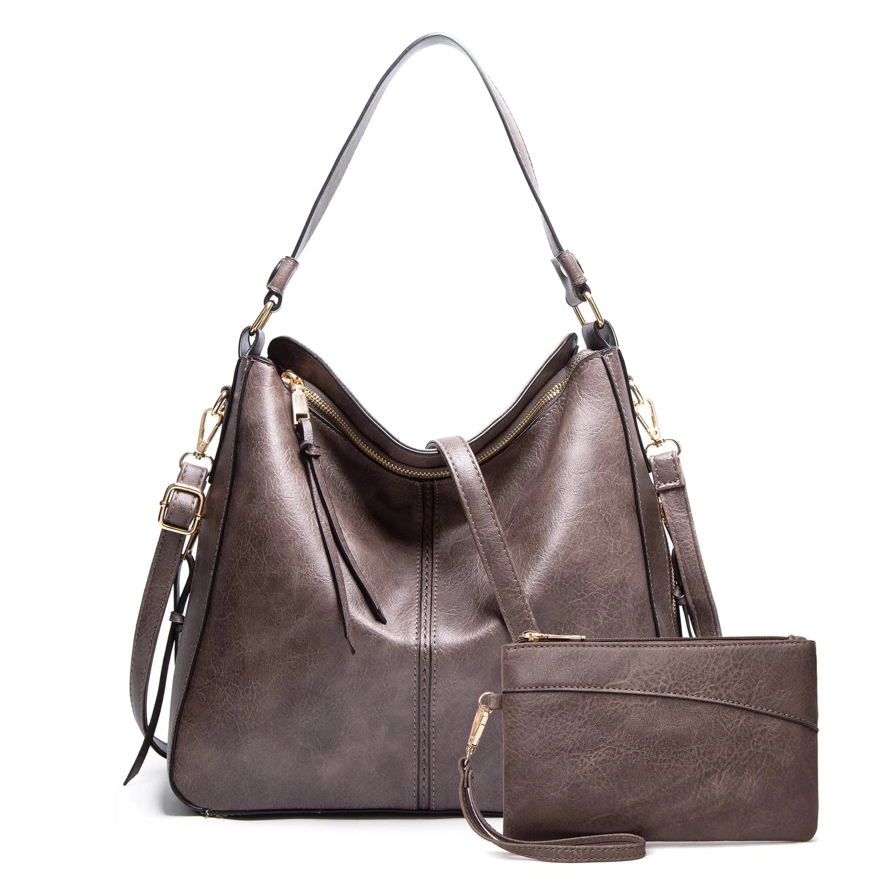 Bolsa Feminina de Couro Impermeável - Modelo Tote + Carteira de Brinde!