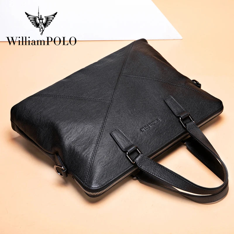 Pasta de Couro Masculina William Polo - Estilo All Black