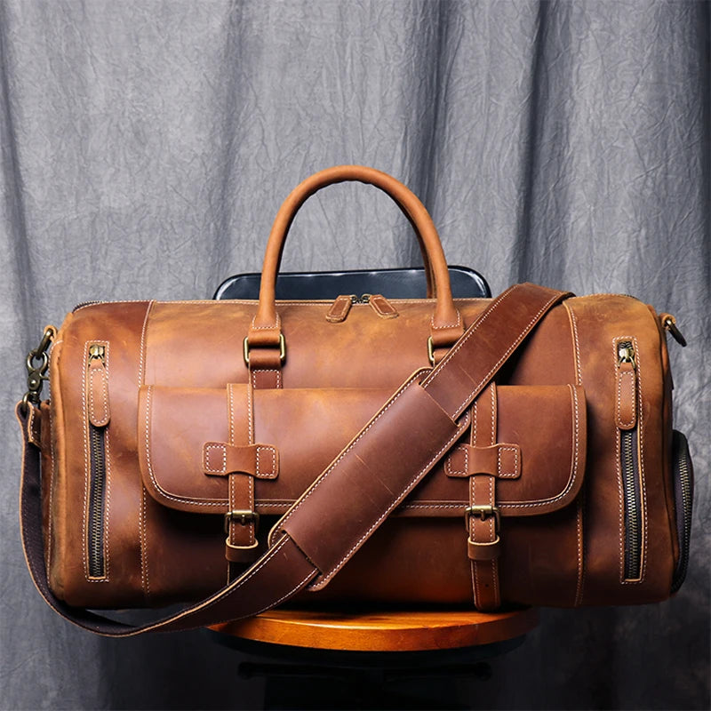 Mala de Viagem Executiva de Couro Legítimo - Modelo Premium!