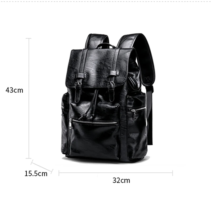 Mochila Masculina de Couro Legítimo Brigth com Carregamento USB!
