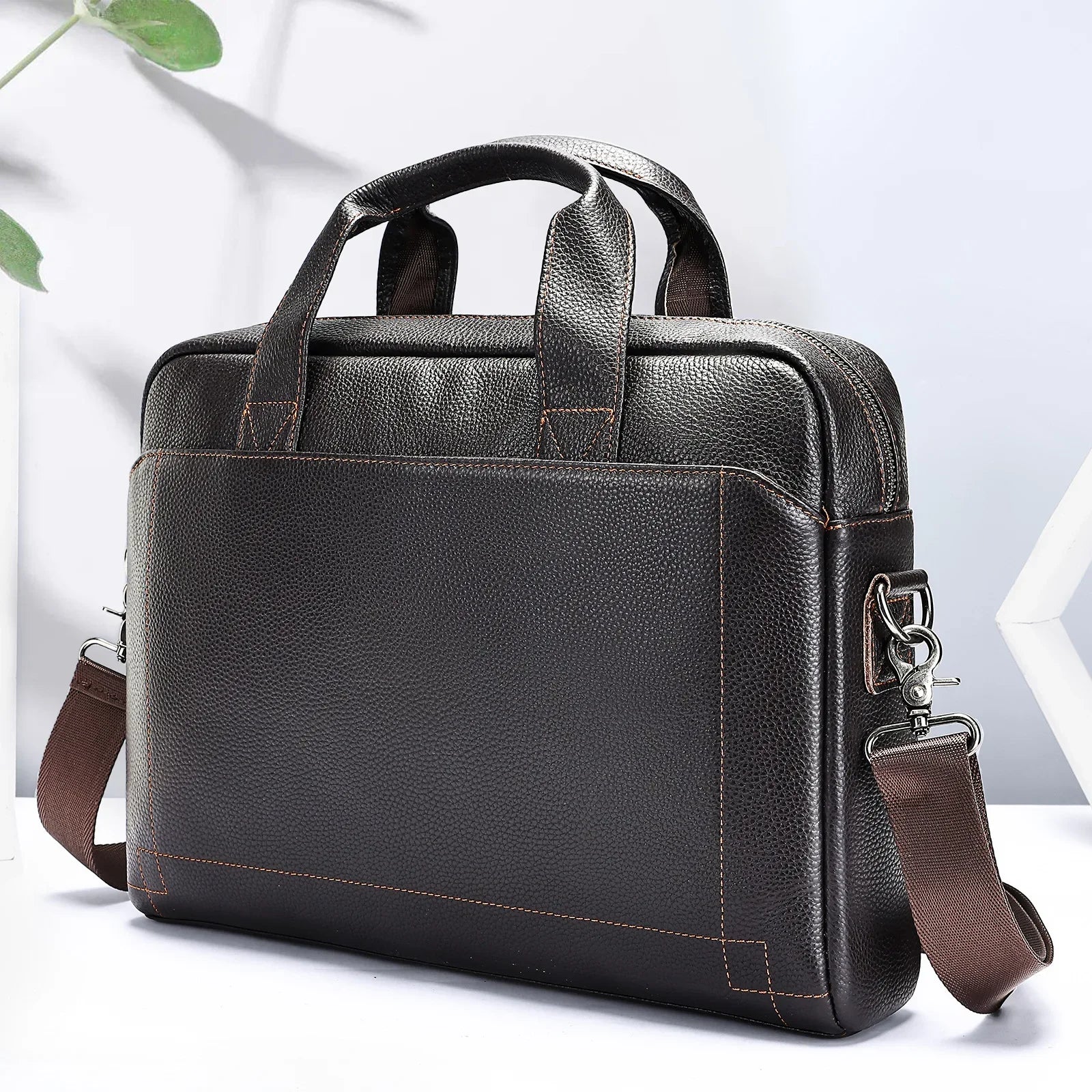 Pasta Masculina de Couro para Notebook Executiva – Modelo Bolsa de Mão ou Ombro!