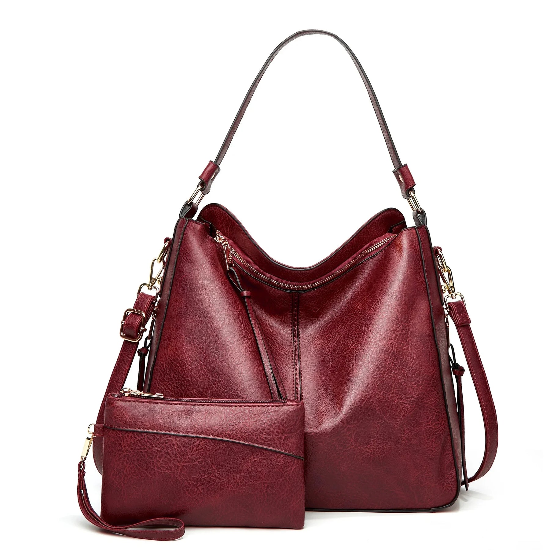 Bolsa Feminina de Couro Impermeável - Modelo Tote + Carteira de Brinde!
