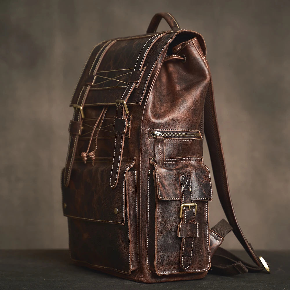 Mochila de Couro Genuíno Edição Prime Vanguard