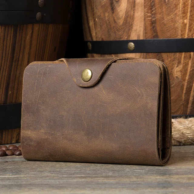 Carteira Masculina de Couro Legítimo – Modelo Horse Long