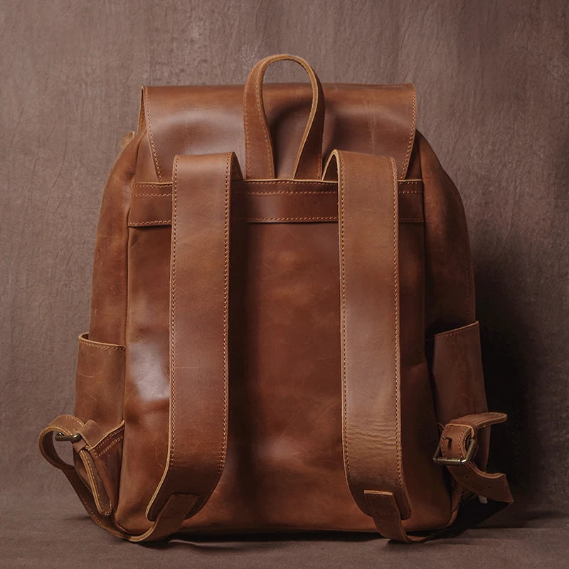 Mochila de Couro Genuíno Vintage Prime