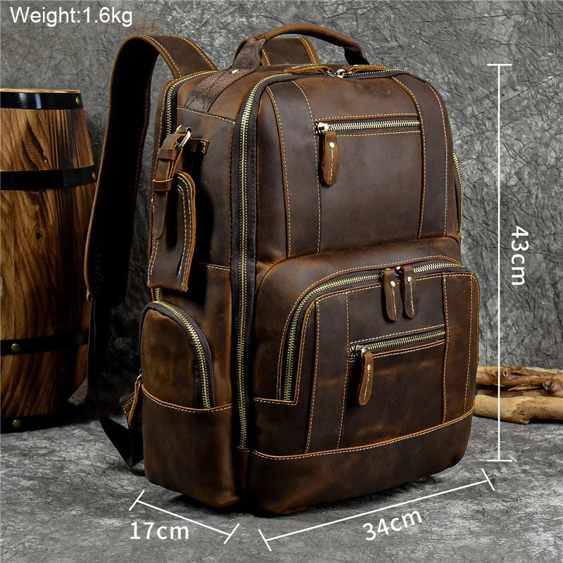 Mochila de Couro para Notebook – Modelo Big Confort