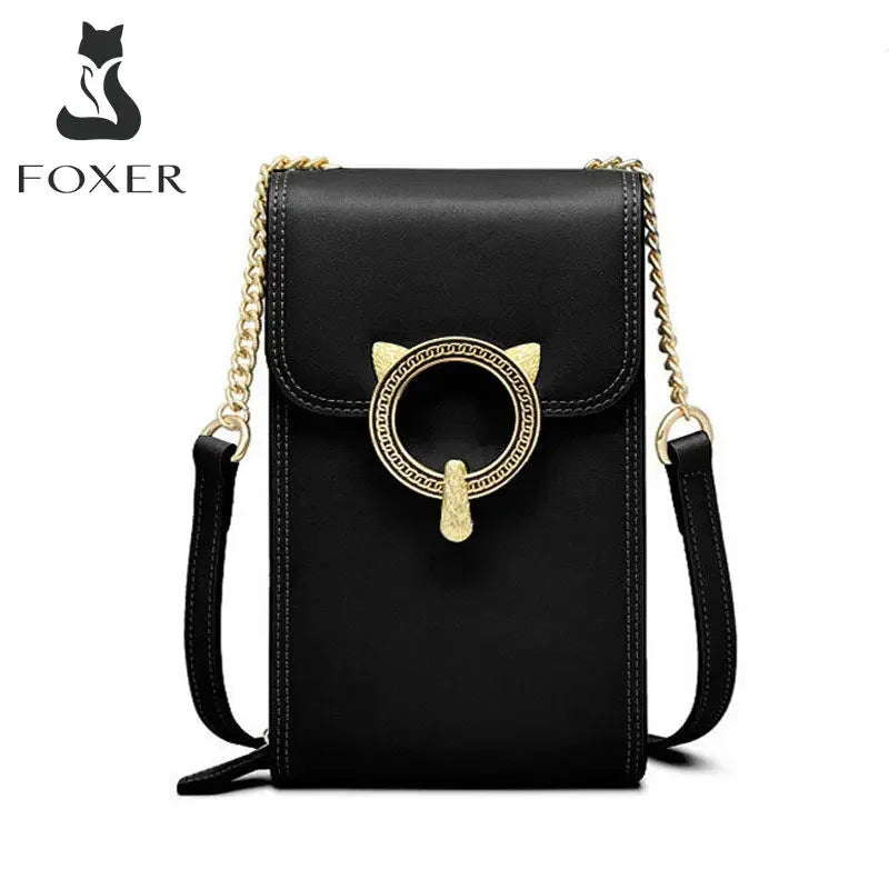 Bolsa Feminina de Couro Legítimo Foxer – Modelo Minimalista Barcelona