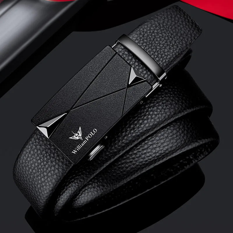 Cinto Masculino de Couro Cowhide William Polo Empresarial Premium!