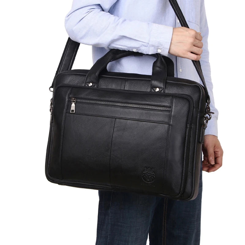 Pasta de Couro Masculina para Notebook – Modelo Executivo Cowhide