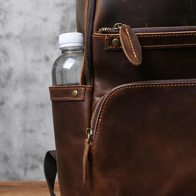 Mochila em Couro Legítimo Vintage Prime