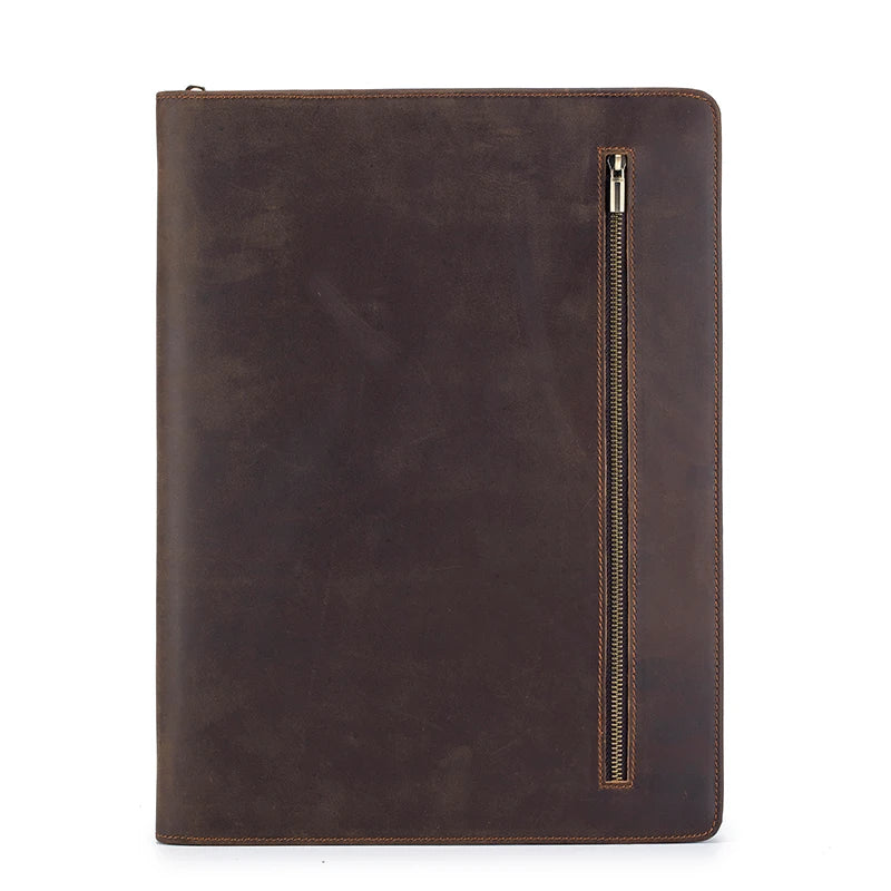 Pasta Executiva de Couro para Notebook, Tablet, Cartões e Documentos
