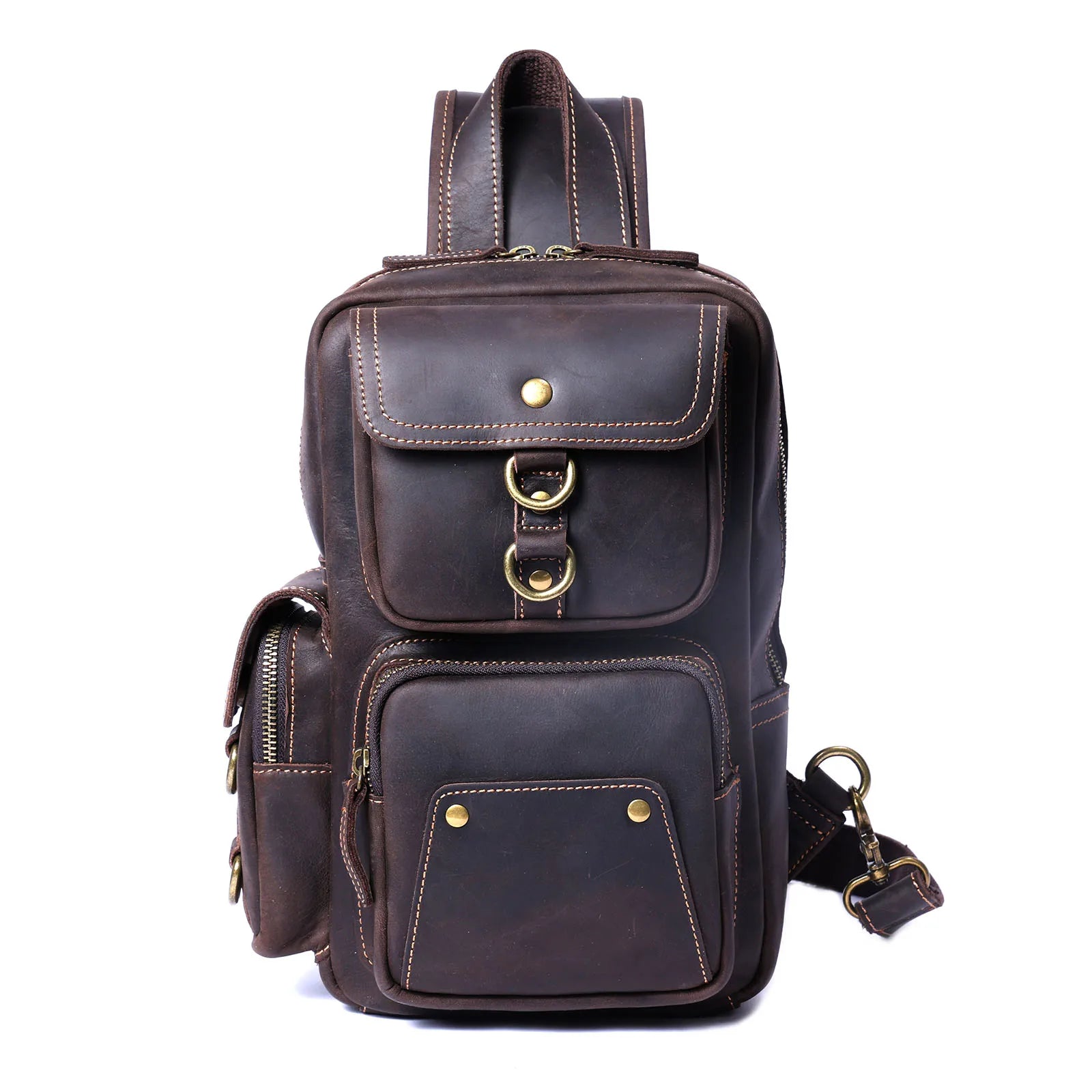 Bolsa Transversal Masculina Prime de Couro Legítimo