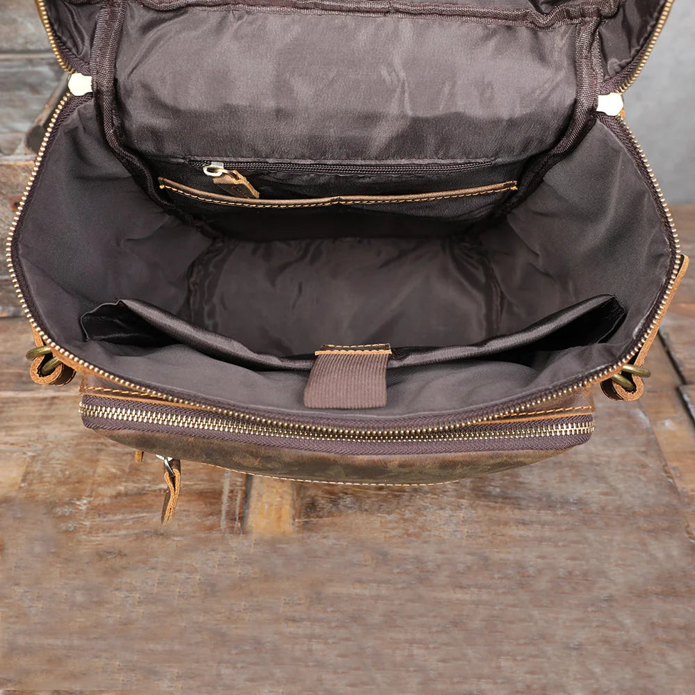 Mochila de Couro Legítimo Prime Traveller